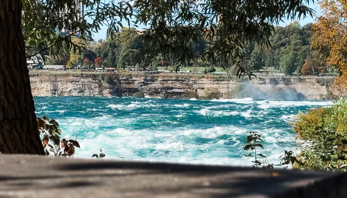 View of the falls in Niagara Falls State Park.